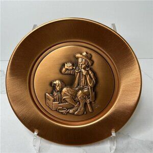 Hamilton Collection Norman Rockwell Copper Collector Plate THE DOCTOR 1973